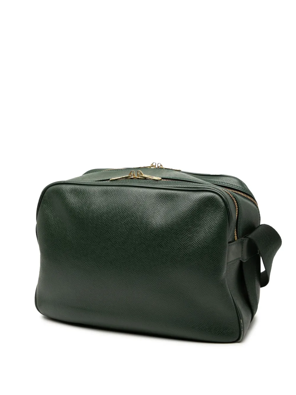 Pre-owned Louis Vuitton 2001 Taiga Reporter Pm Crossbody Bag In Green