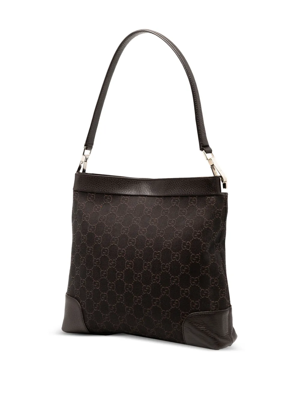 GUCCI Pre-owned 2000-2015 Gg Denim Shoulder Bag In Brown