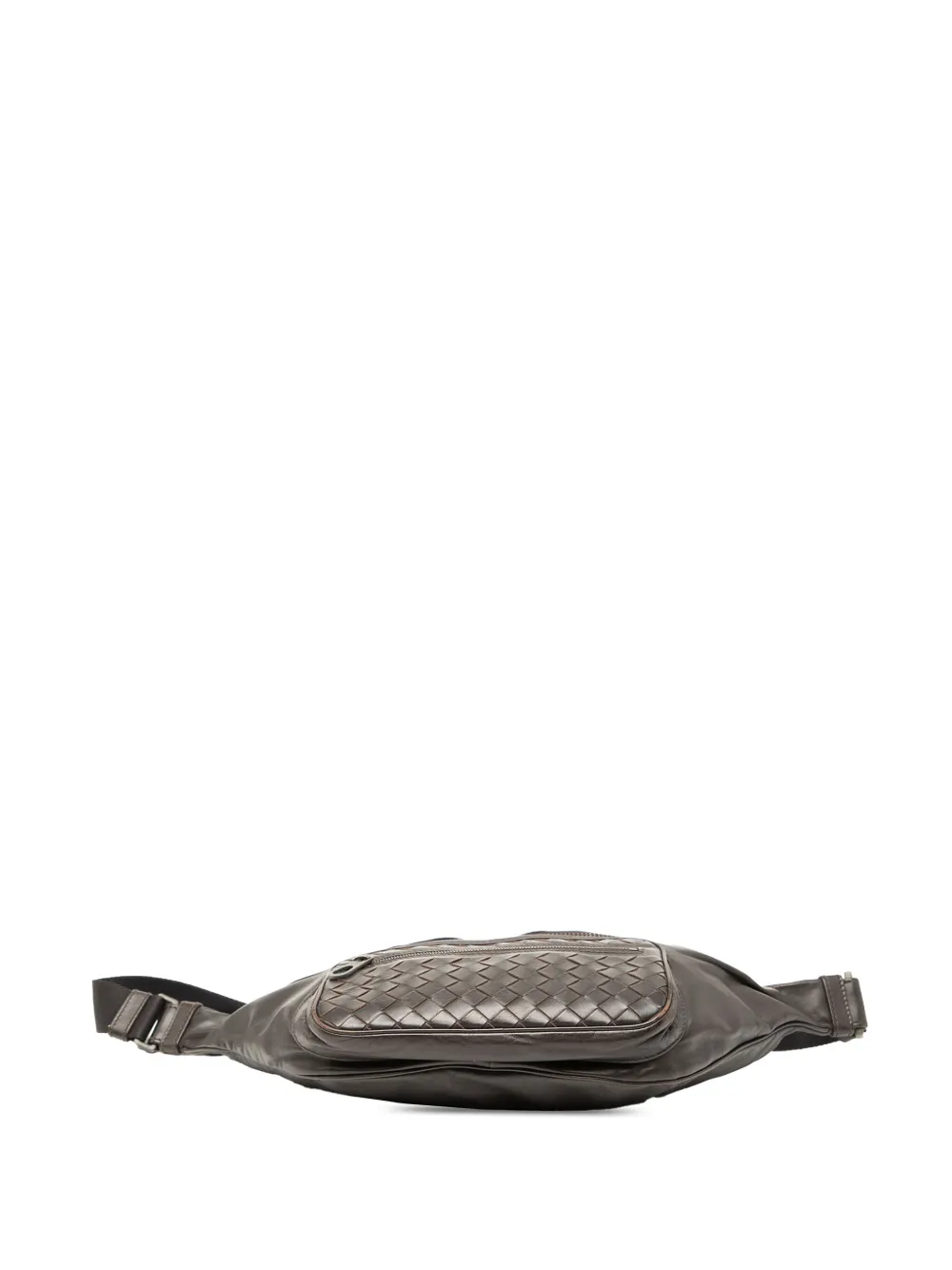 Pre-owned Bottega Veneta 2012-2025 Nappa Intrecciato Belt Bag In Brown