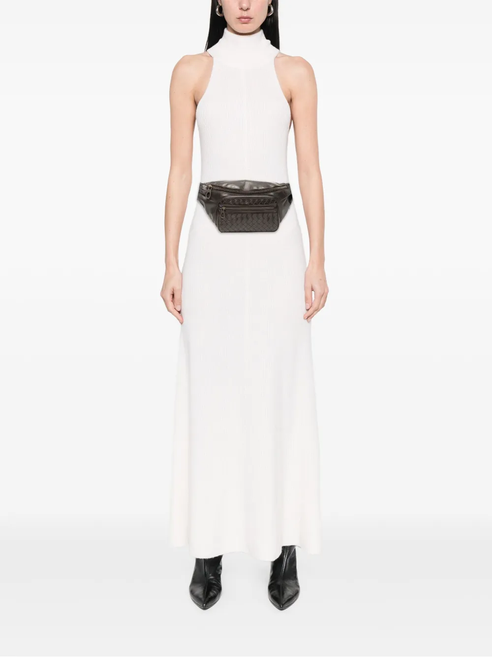 Pre-owned Bottega Veneta 2012-2025 Nappa Intrecciato Belt Bag In Brown