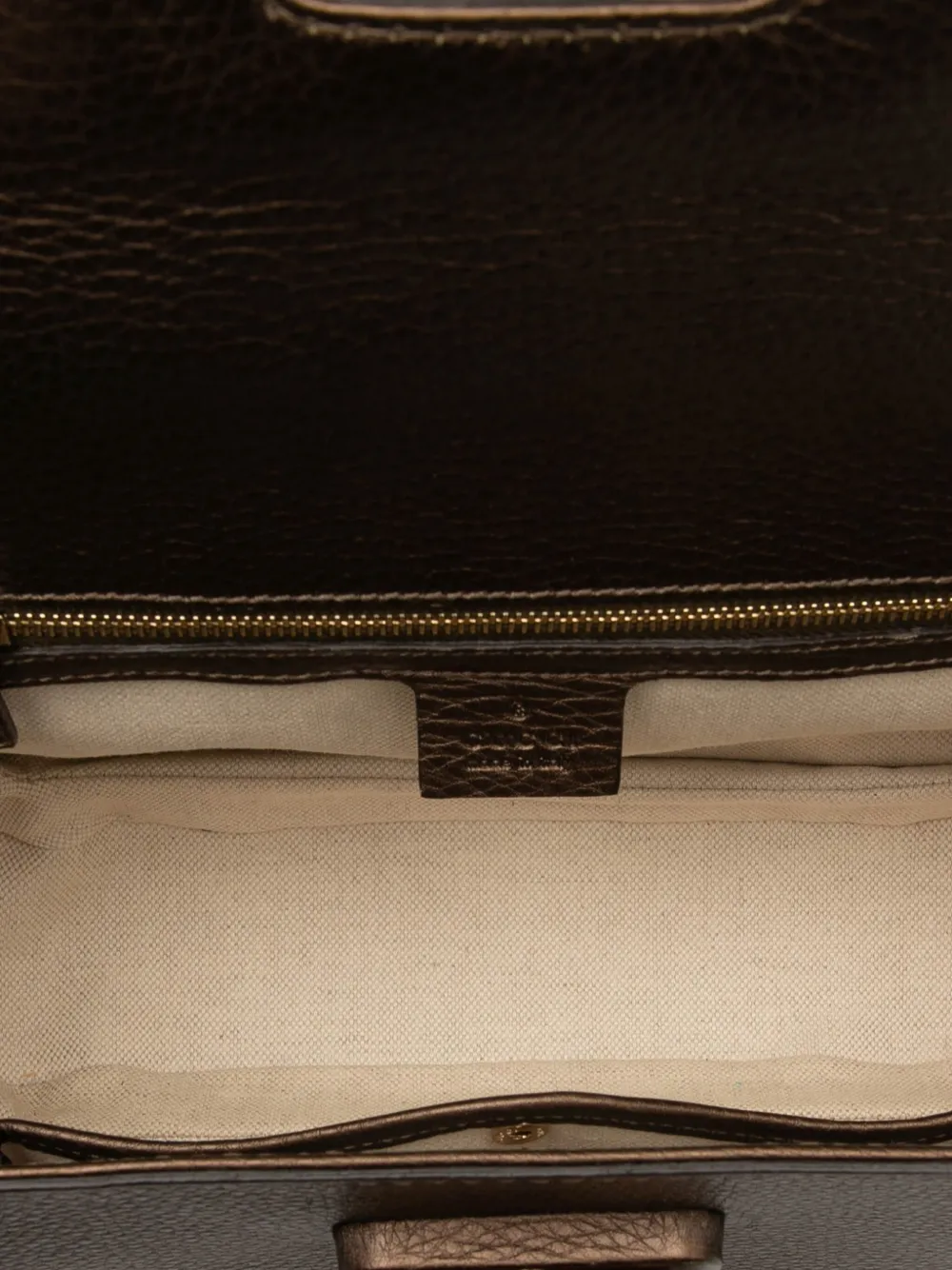 Pre-owned Gucci 2000-2015 Medium Leather New Bamboo Satchel In Brown