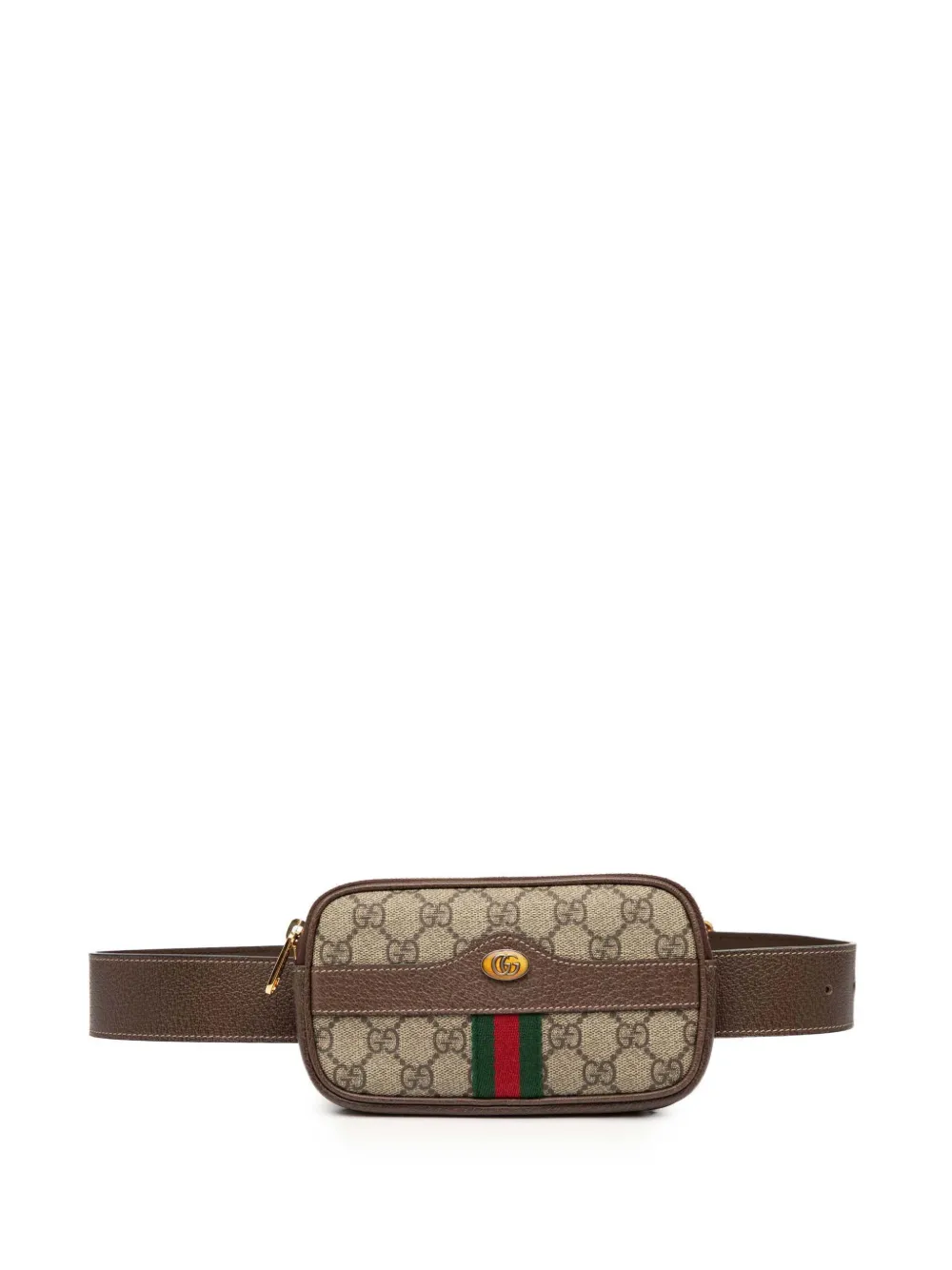 Gucci Pre-Owned 2016-2025 Small GG Supreme Web Ophidia belt bag - ブラウン Gucci Pre-Owned 2016-2025 Small GG Supreme Web Ophidia belt bag - ブラウン