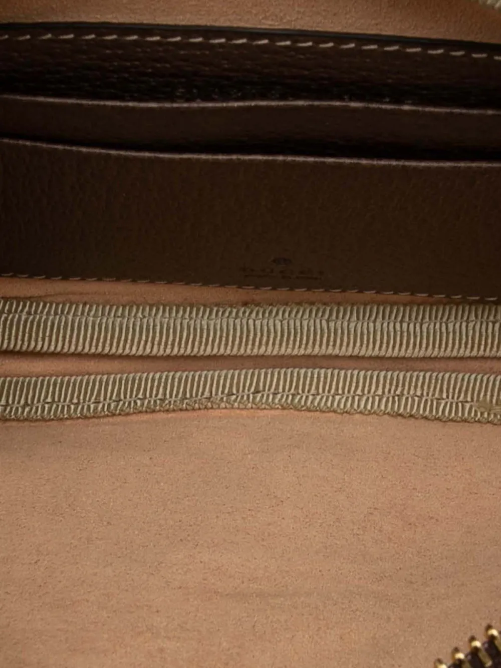 Pre-owned Gucci 2016-2025 Small Gg Supreme Web Ophidia Belt Bag In Brown