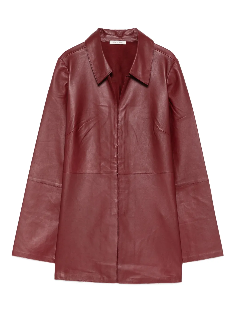 By Malene Birger Alleys Collared-panelled Shirt In Red