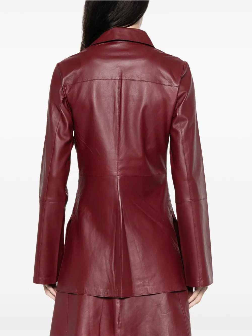 By Malene Birger Alleys Collared-panelled Shirt In Red