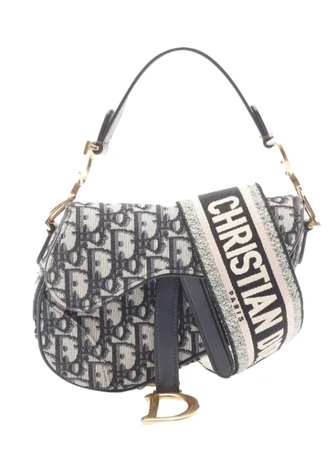 Christian Dior Pre-Owned 2010-2025 Mini Oblique Canvas Saddle Bag handbag