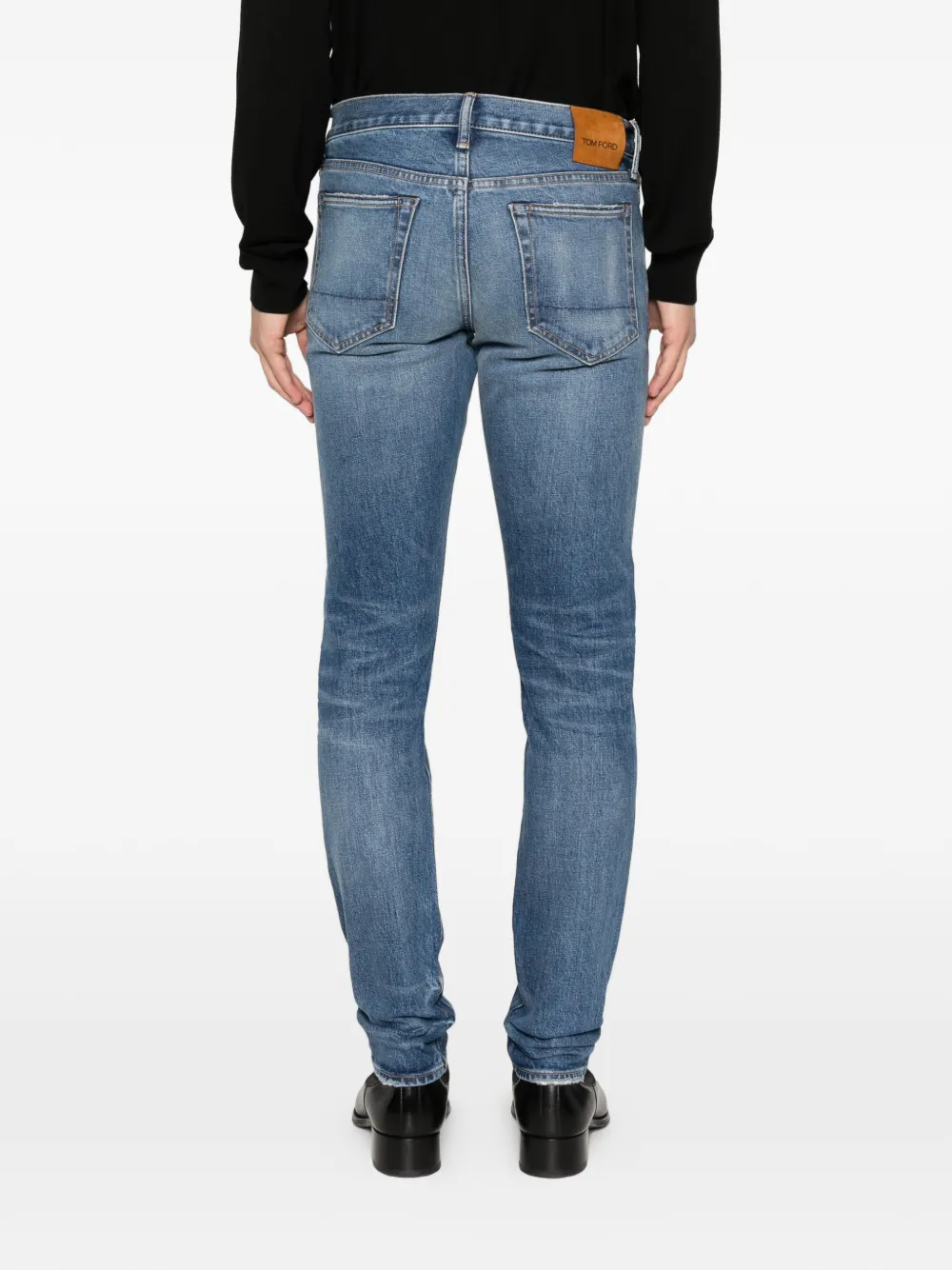 TOM FORD belt-loop pocket jeans Blauw