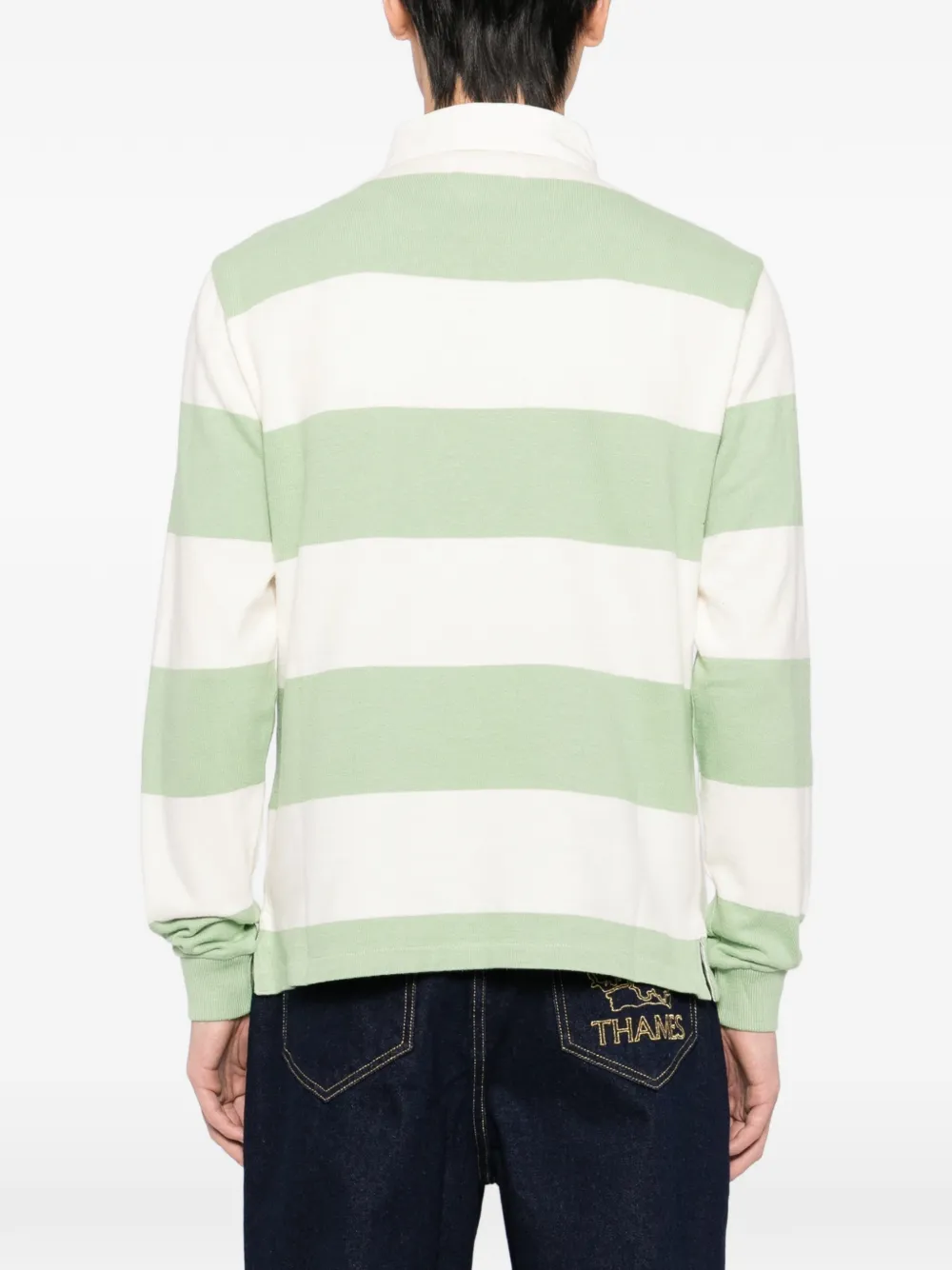 Thames Mmxx Striped Polo-shirt In Green