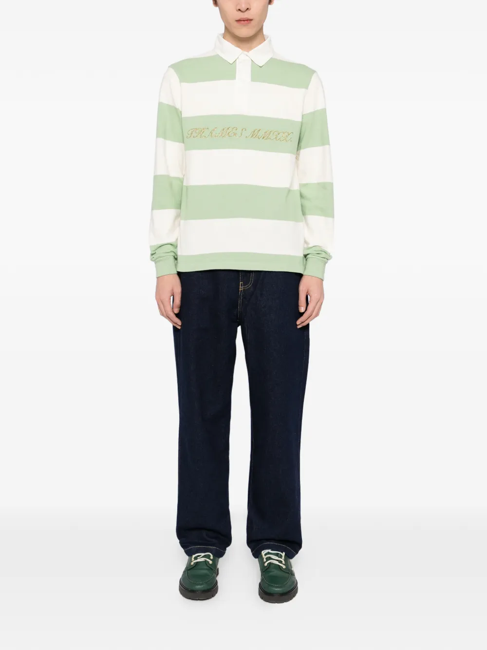 THAMES MMXX playera tipo polo con rayas estampadas | Image 2