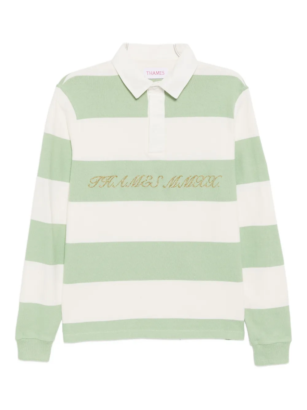 Thames Mmxx Striped Polo-shirt In Green
