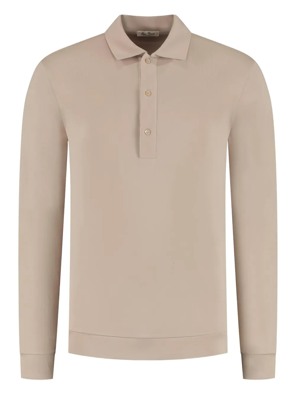 Stefan Brandt Lim long-sleeve polo shirt | Neutrals | Image 1