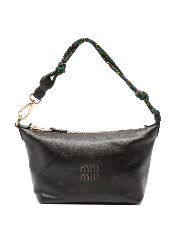 Miu Miu Leather Shoulder Bag in Brown