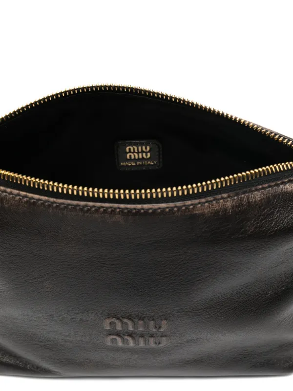 Miu Miu Leather Shoulder Bag | Brown | FARFETCH