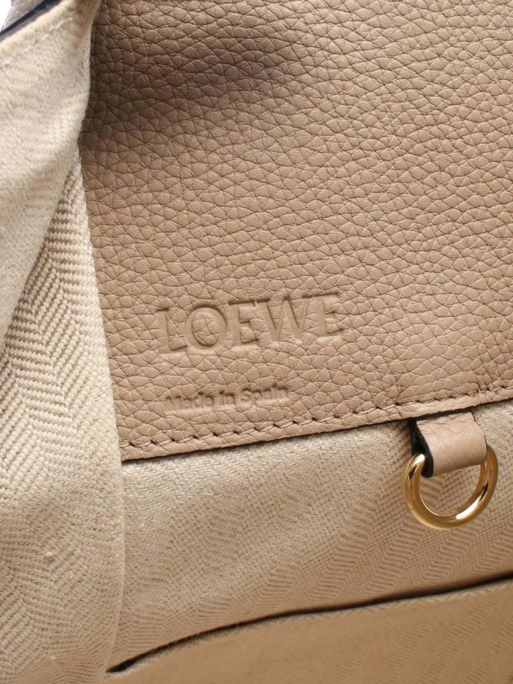 Pre-owned Loewe 2010-2025 Small Grained Calfskin Hammock Bag Satchel In Brown