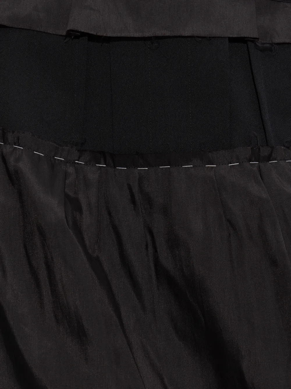 Maison Margiela Ruffled Midi Skirt In Black