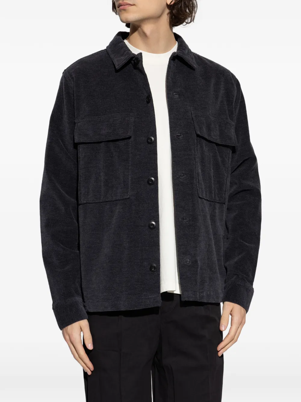  Allsaints Hawker Pocket Button Shirt - Grey 