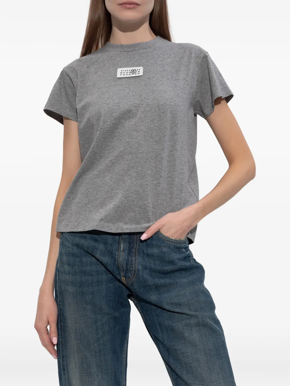 MM6 Maison Margiela T-shirt met opgestikte zak Grijs