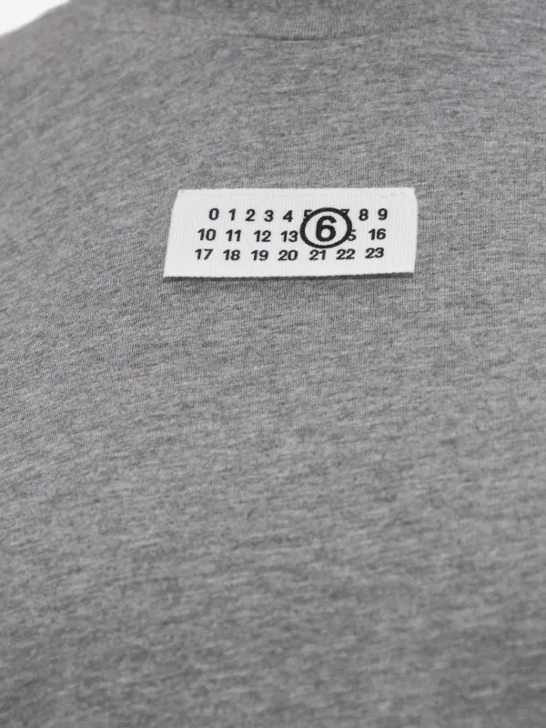 MM6 Maison Margiela Patch Cotton T-Shirt | Grey | FARFETCH