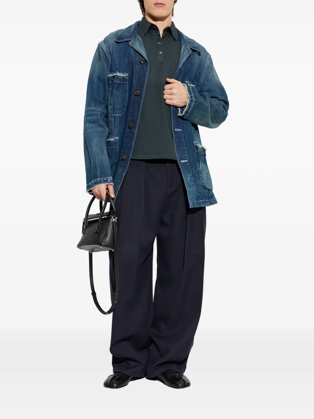 Maison Margiela buttoned polo shirt - Grijs