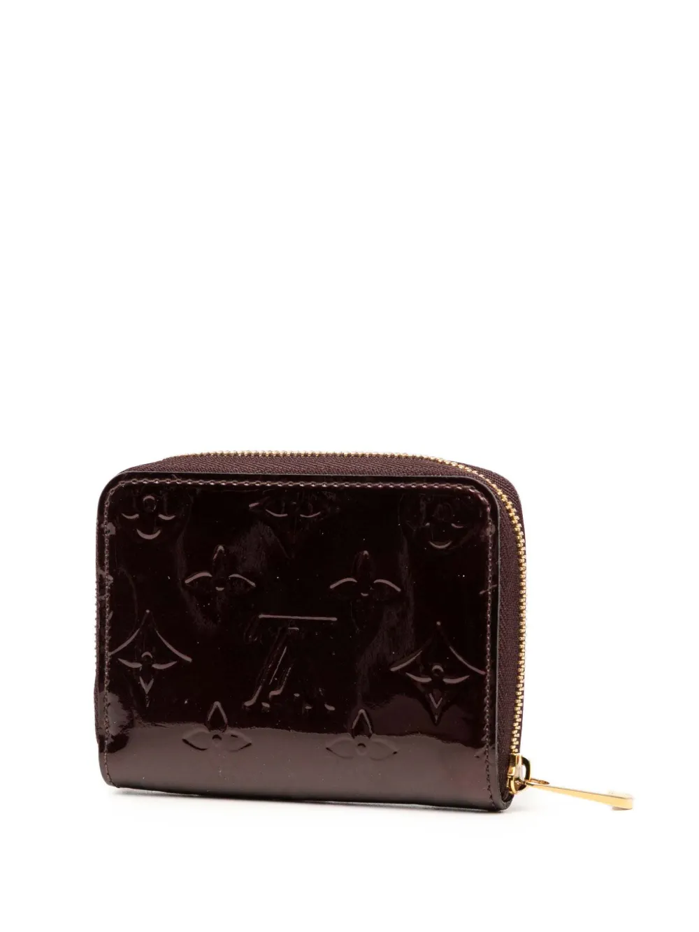 Pre-owned Louis Vuitton 2012 Monogram Vernis Zippy Purse Coin Pouch In Purple