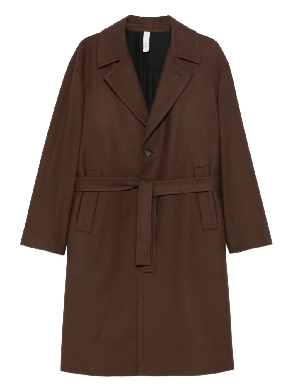 Hevo Ostuni belted coat | Brown | Image 1