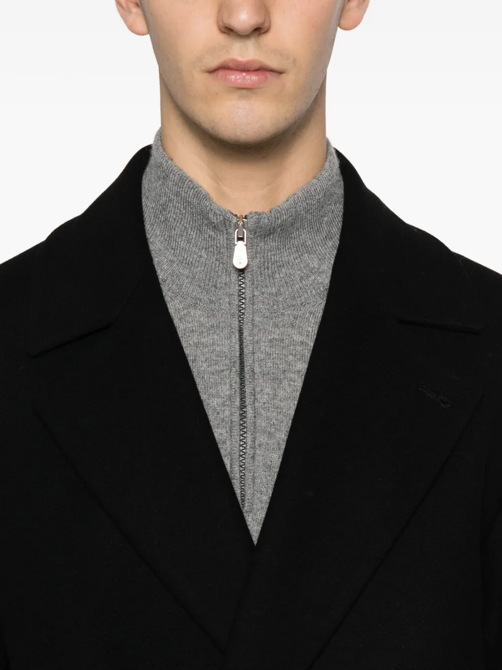 Hevo Surbo Buttoned Coat In Black