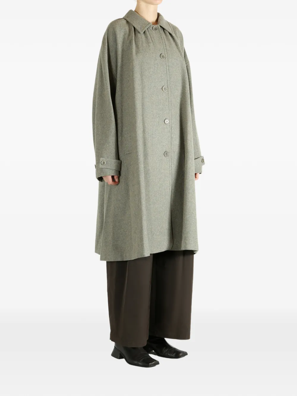 Amomento Jas met kraag met knopen Groen