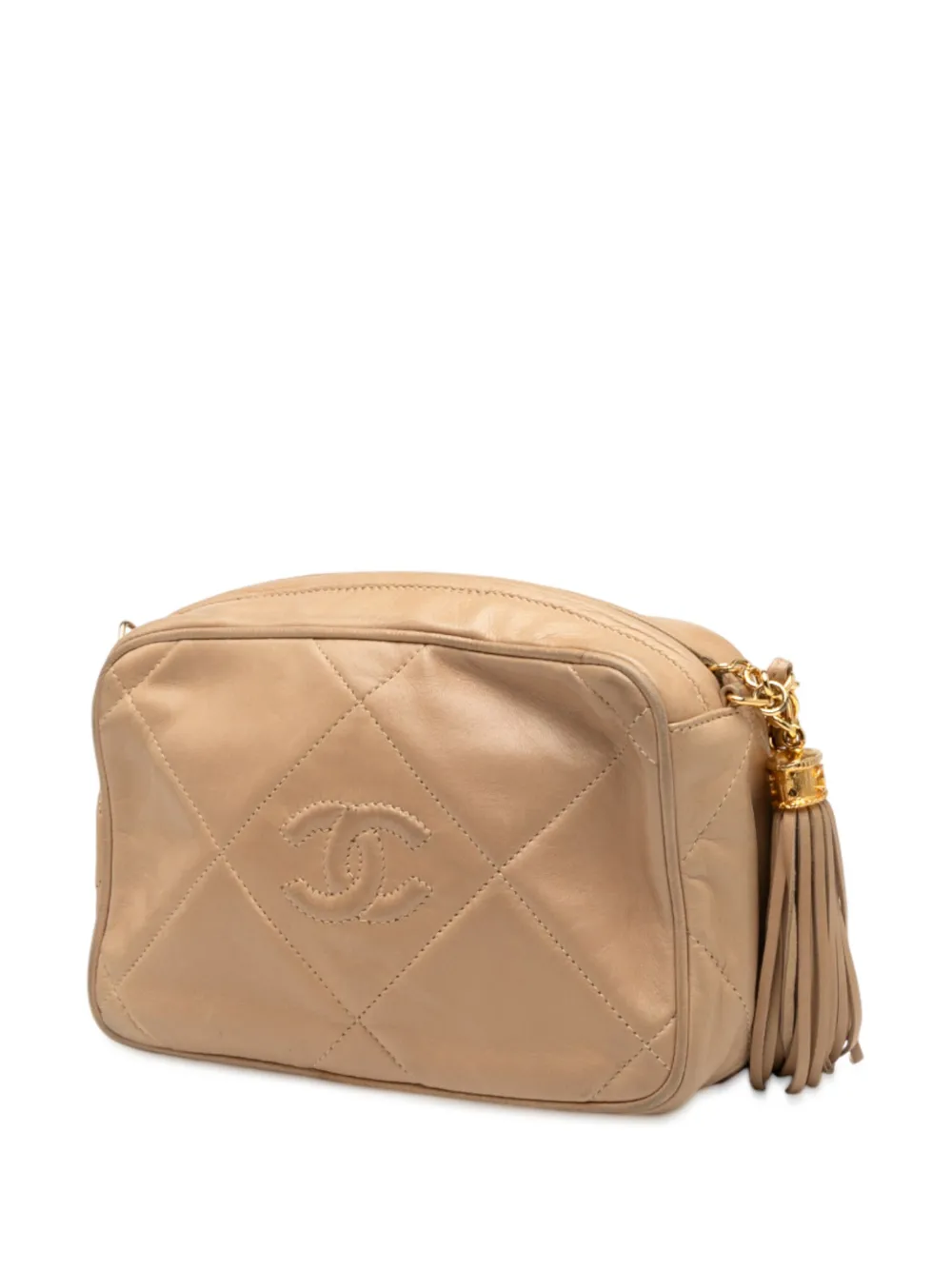1986-1988 Cc Quilted Lambskin Tassel Camera Bag Crossbody Bag