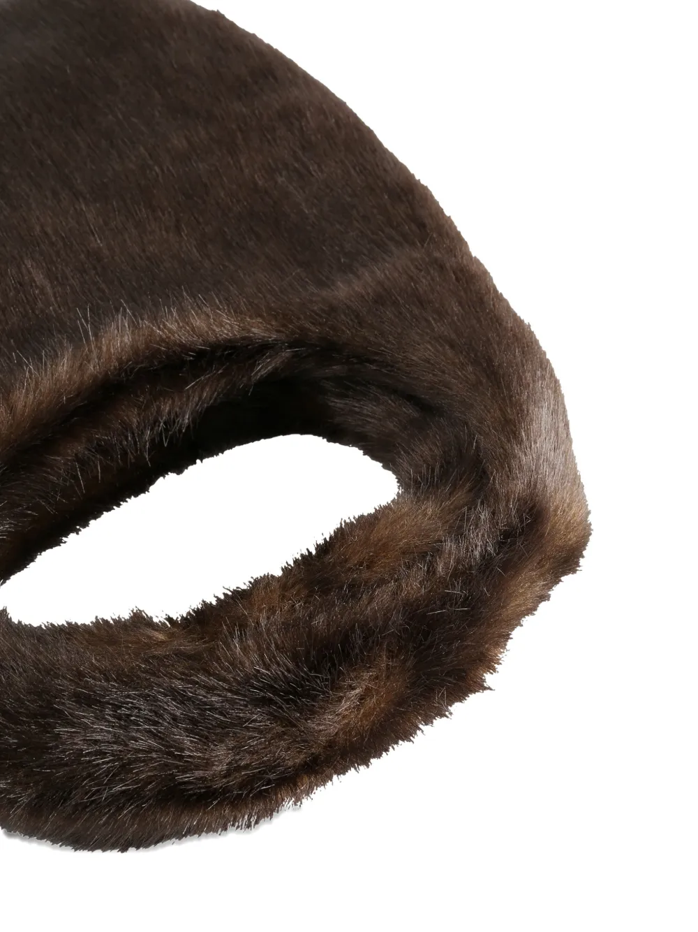 Amomento Fluffy Mini Tote Bag In Brown