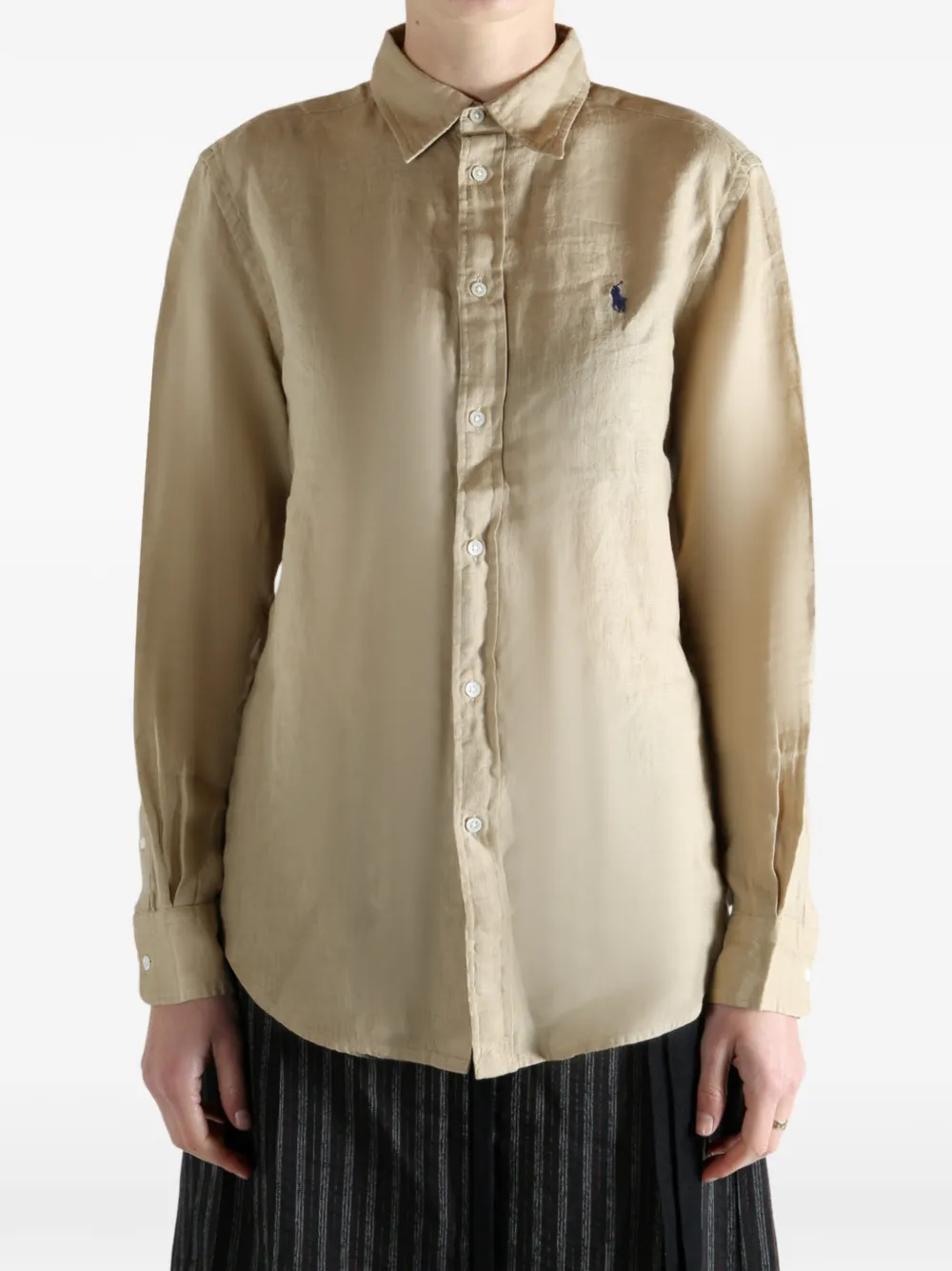 Polo Ralph Lauren long-sleeve linen shirt - Beige