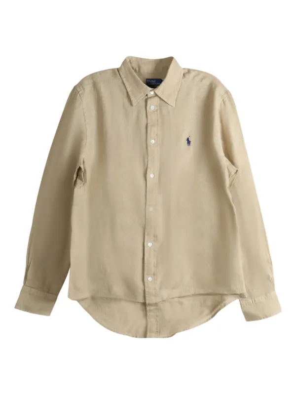 Polo Ralph Lauren ロングスリーブ リネンシャツ | ニュートラル 