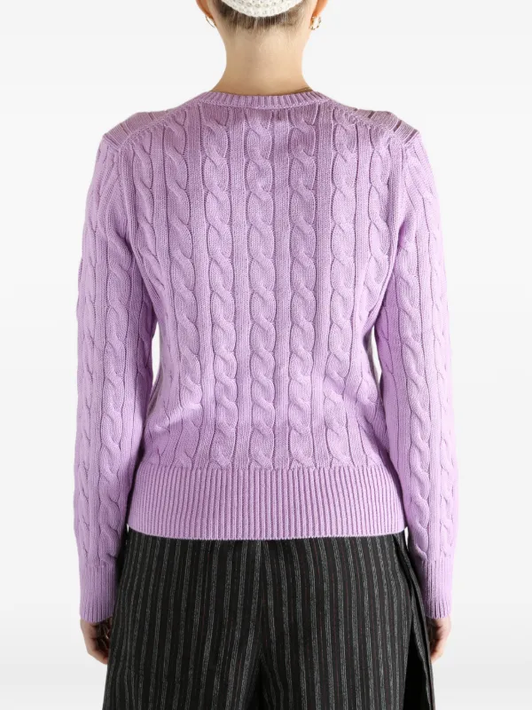 Polo Ralph Lauren ケーブルニット カーディガン | パープル | FARFETCH JP