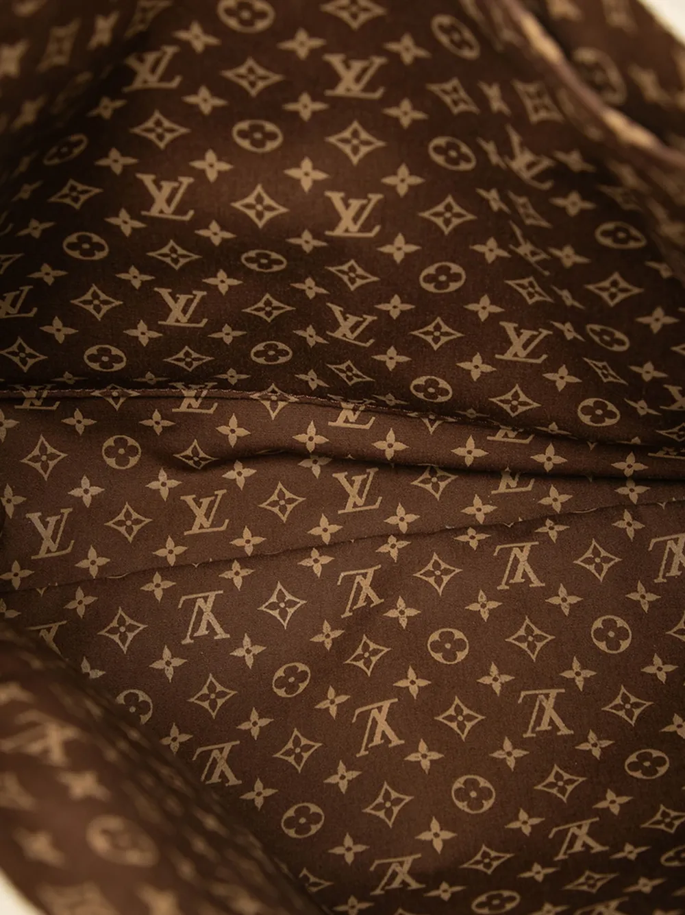 Pre-owned Louis Vuitton 2005 Cruise Line Globe Shopper Mm Tote Bag In Brown