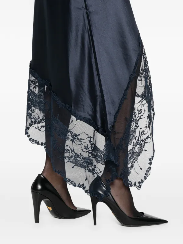 By Malene Birger Laynee Lace Asymmetric Dress | Blue | FARFETCH