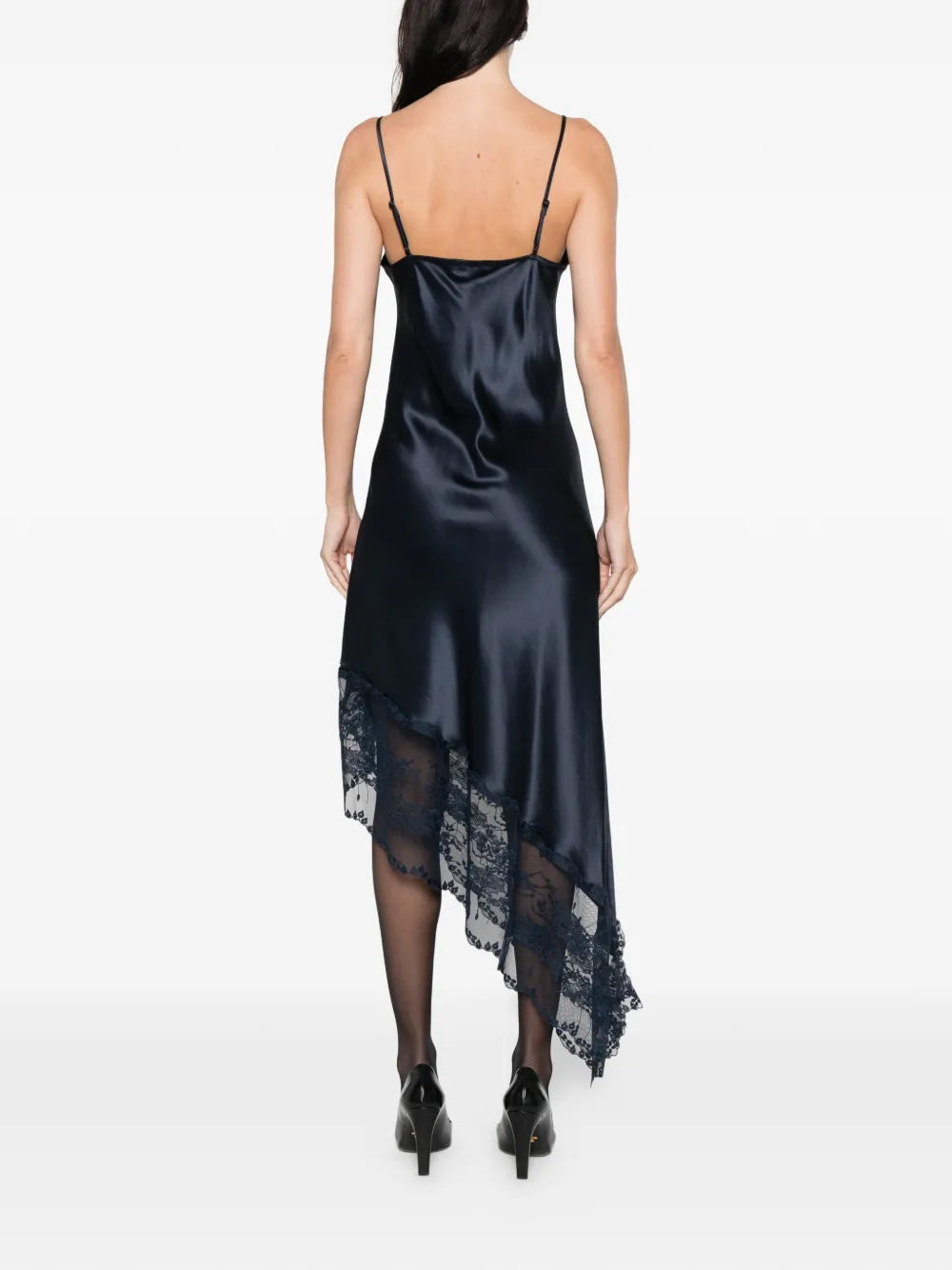 By Malene Birger Laynee Lace Asymmetric Dress In Blue