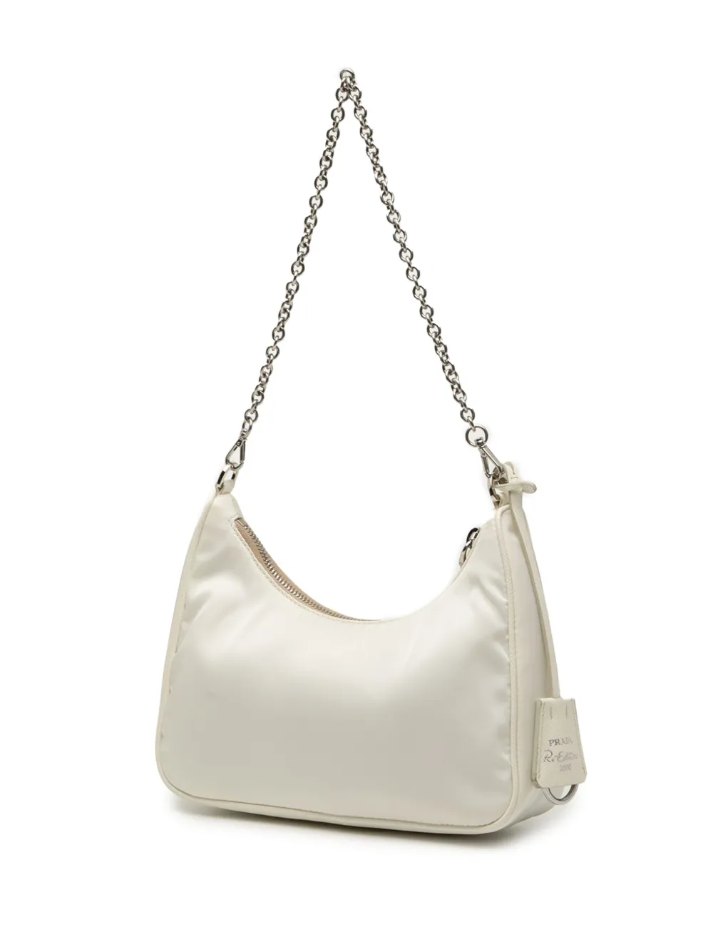 Pre-owned Prada 2019-2025 Re Nylon Re Edition 2005 Satchel In White