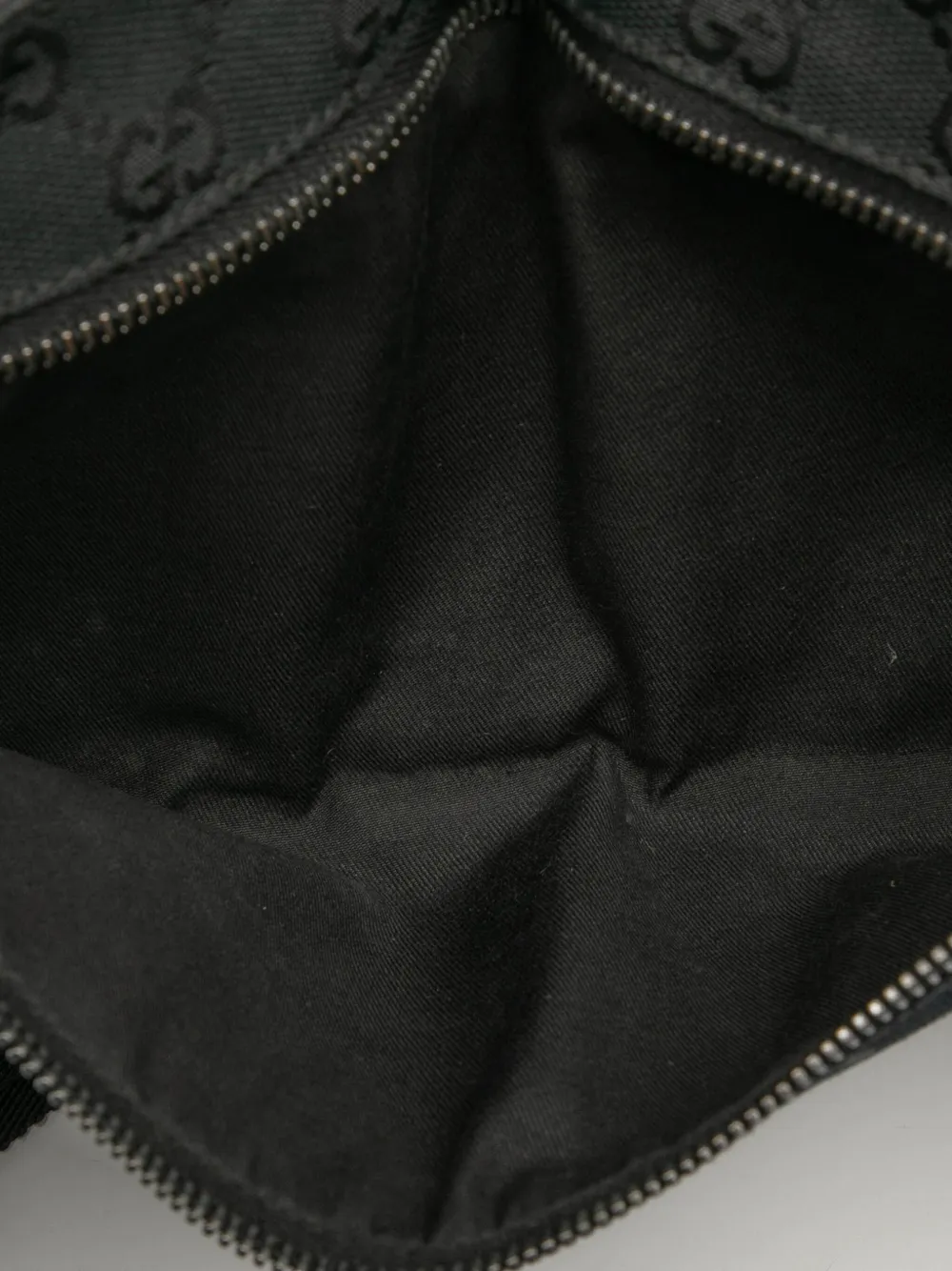 GUCCI Pre-owned 2000-2015 Gg Canvas Double Pocket Belt Bag In Black