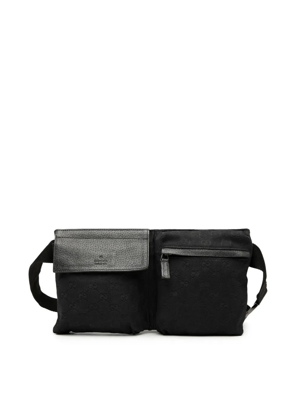 Gucci Pre-Owned 2000-2015 GG Canvas Double Pocket belt bag - ブラック Gucci Pre-Owned 2000-2015 GG Canvas Double Pocket belt bag - ブラック