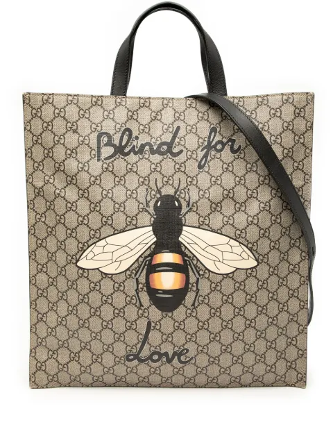 Gucci Pre-Owned bolsa satchel GG Supreme Blind For Love 2016-2025