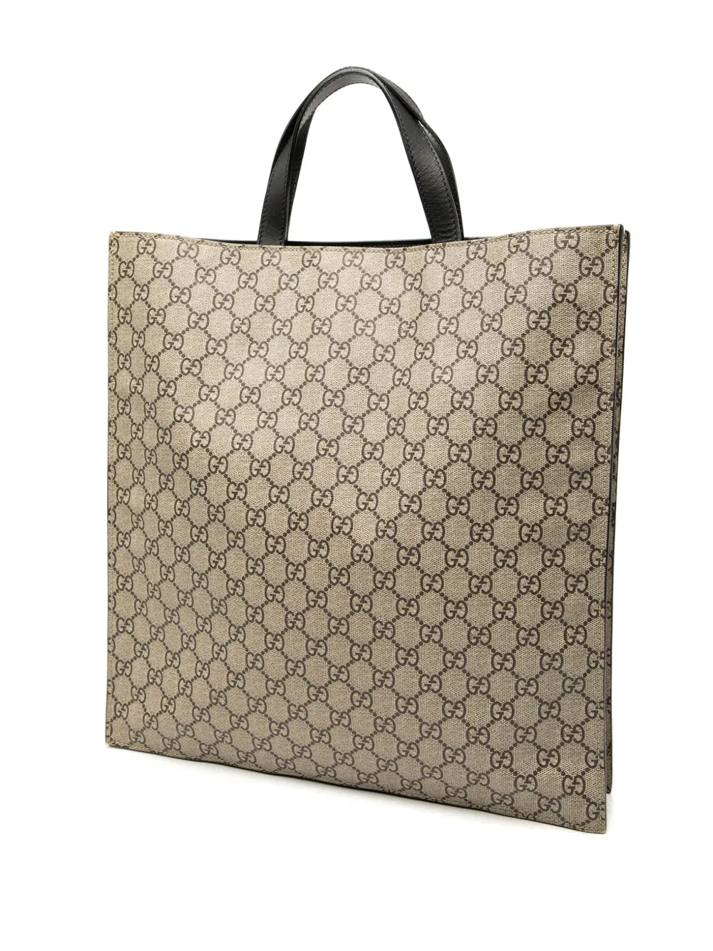 Pre-owned Gucci 2016-2025 Gg Supreme Blind For Love Satchel In Brown