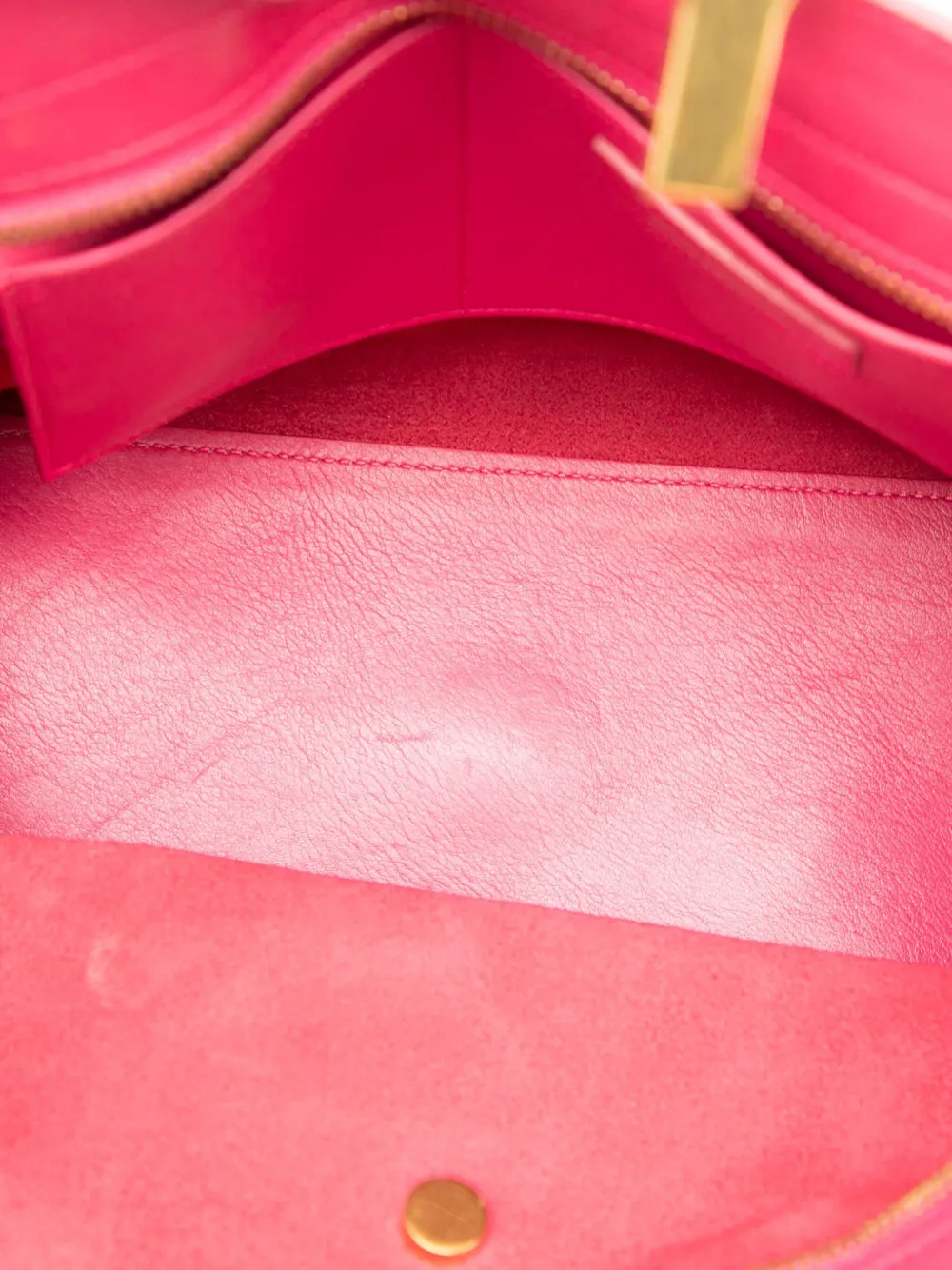 Pre-owned Saint Laurent 2013-2025 Small Calfskin Cabas Chyc Satchel In Pink