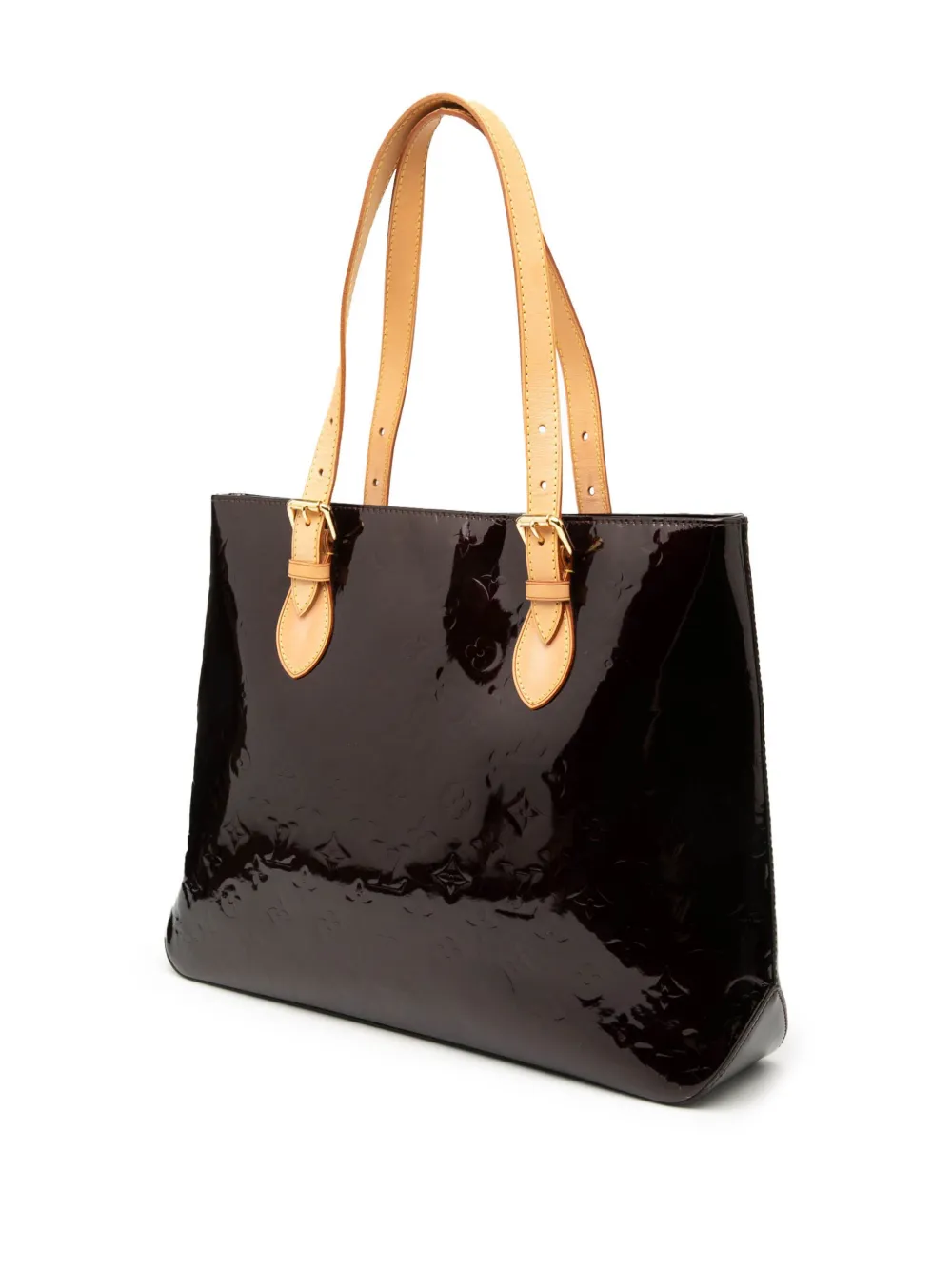 Pre-owned Louis Vuitton 2007 Monogram Vernis Brentwood Tote Bag In Purple