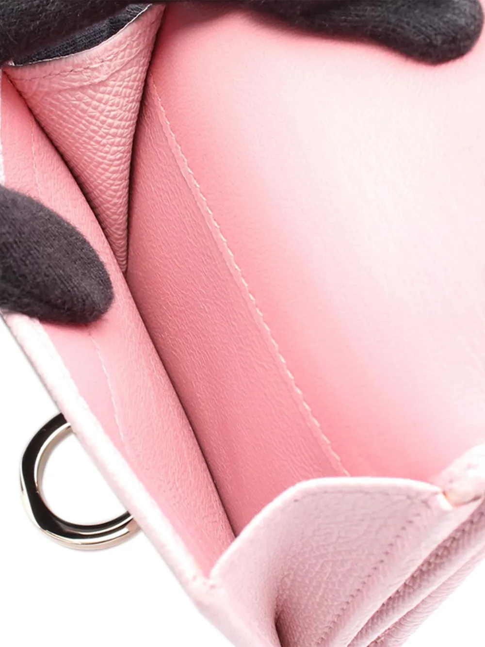 Pre-owned Bvlgari 2010-2025 Leather Tri-fold Wallet Small Wallets In Pink