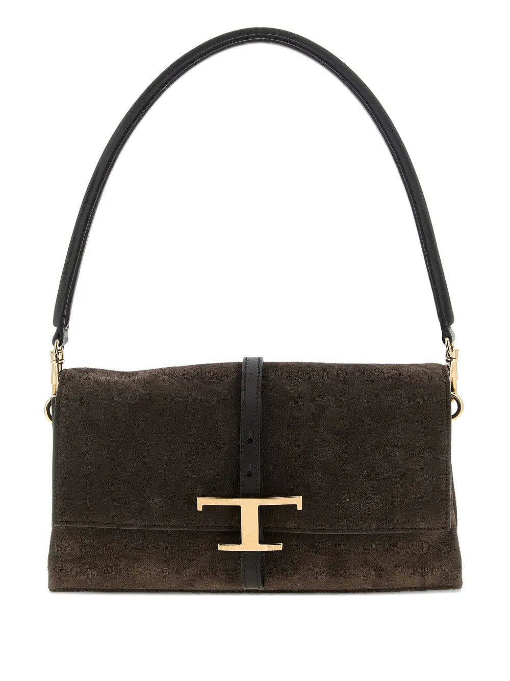 Tod's mini T Timeless suede shoulder bag - ブラウン Tod's mini T Timeless suede shoulder bag - ブラウン