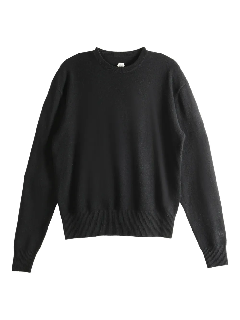 Totême Ribbed Crew-neck Sweater In Black