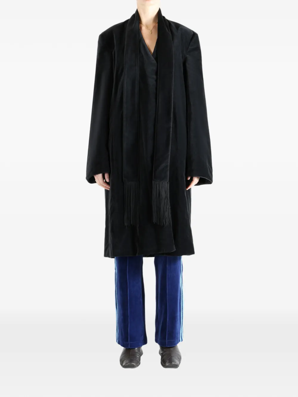 Totême Scarf-collar Coat In Black