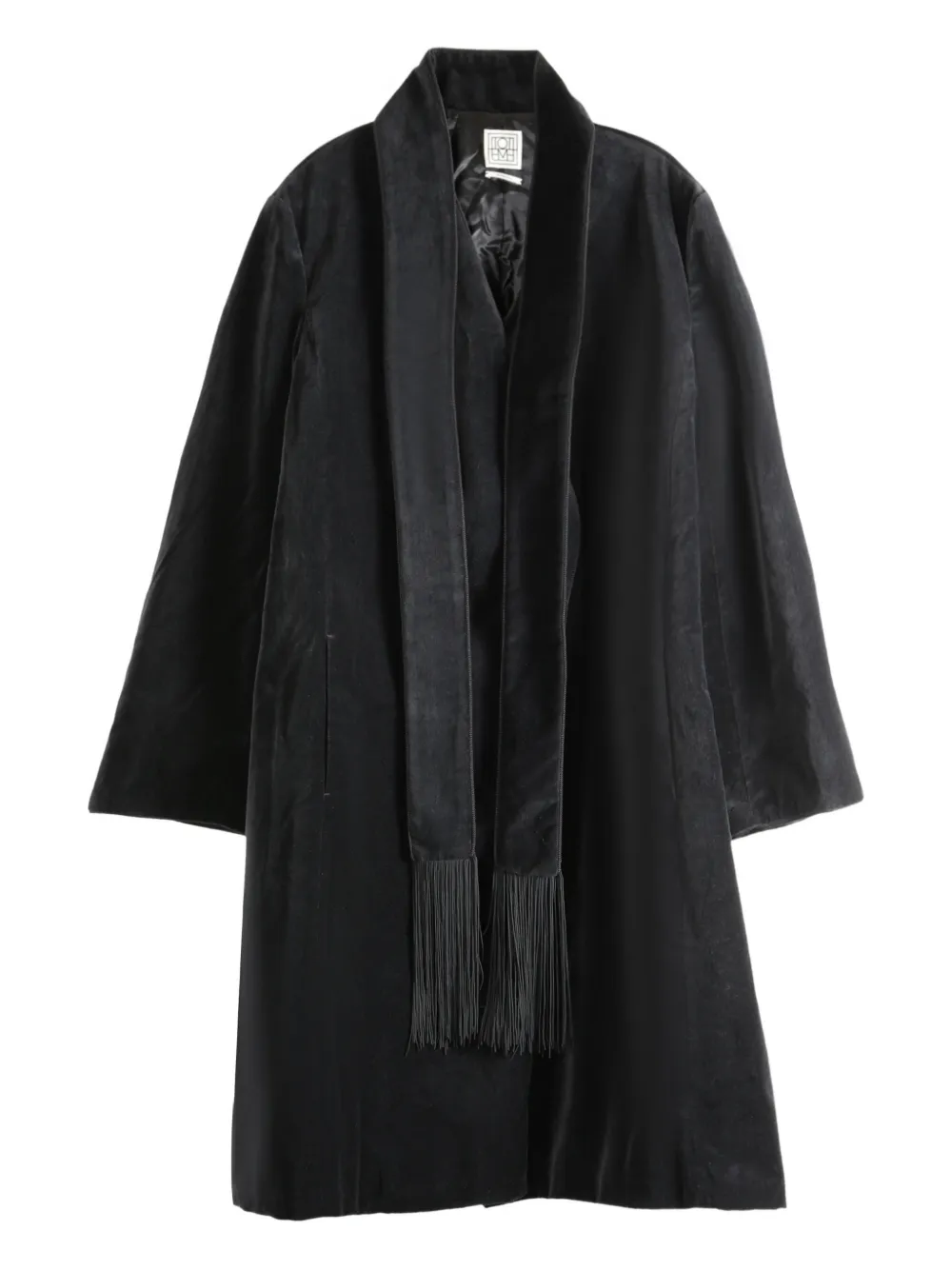 Totême Scarf-collar Coat In Black