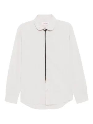 Courrèges Zipped Twill Shirt | Neutrals | FARFETCH RO