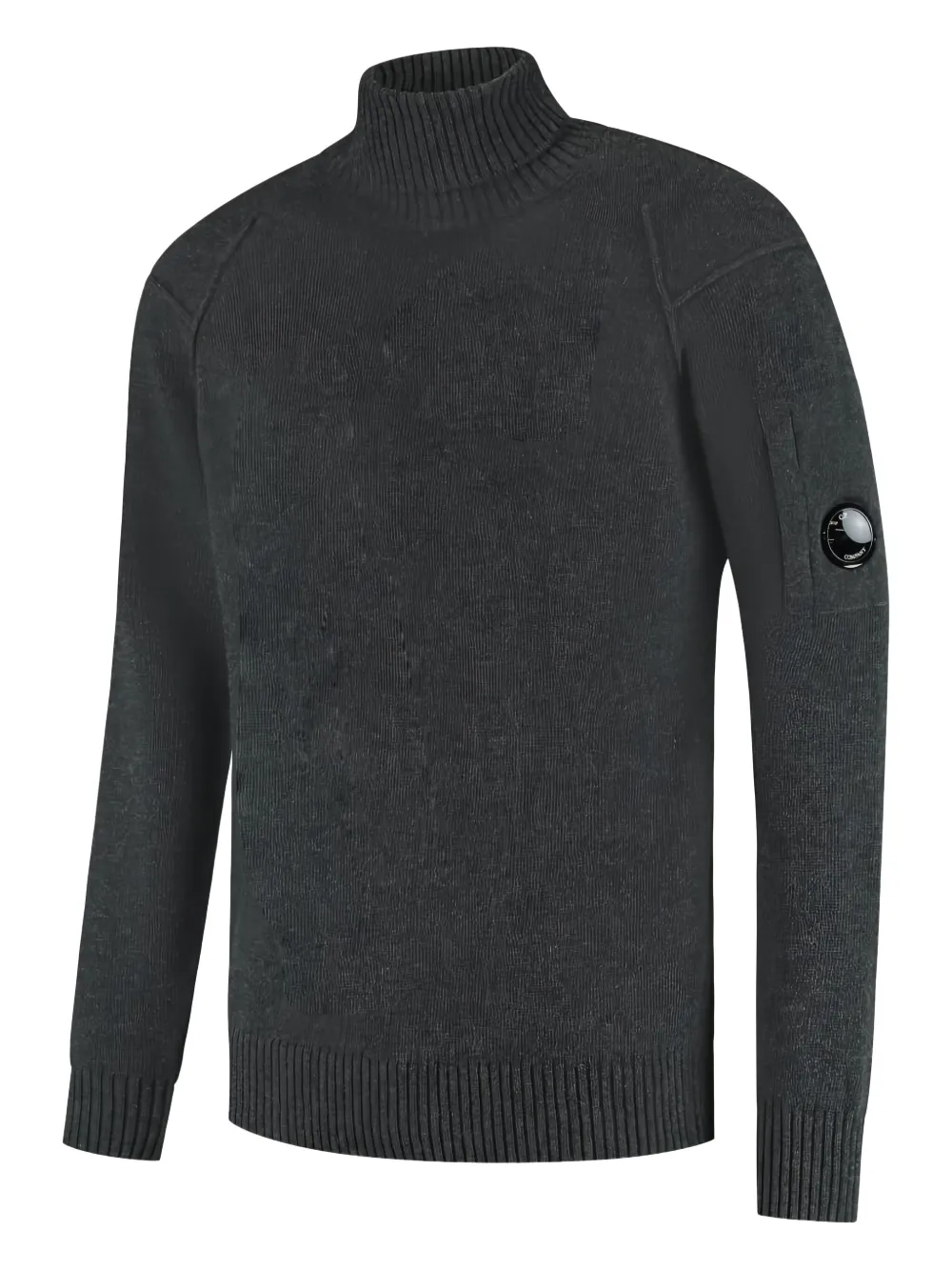 C.P. Company Lens-detail roll-neck sweater - Grijs