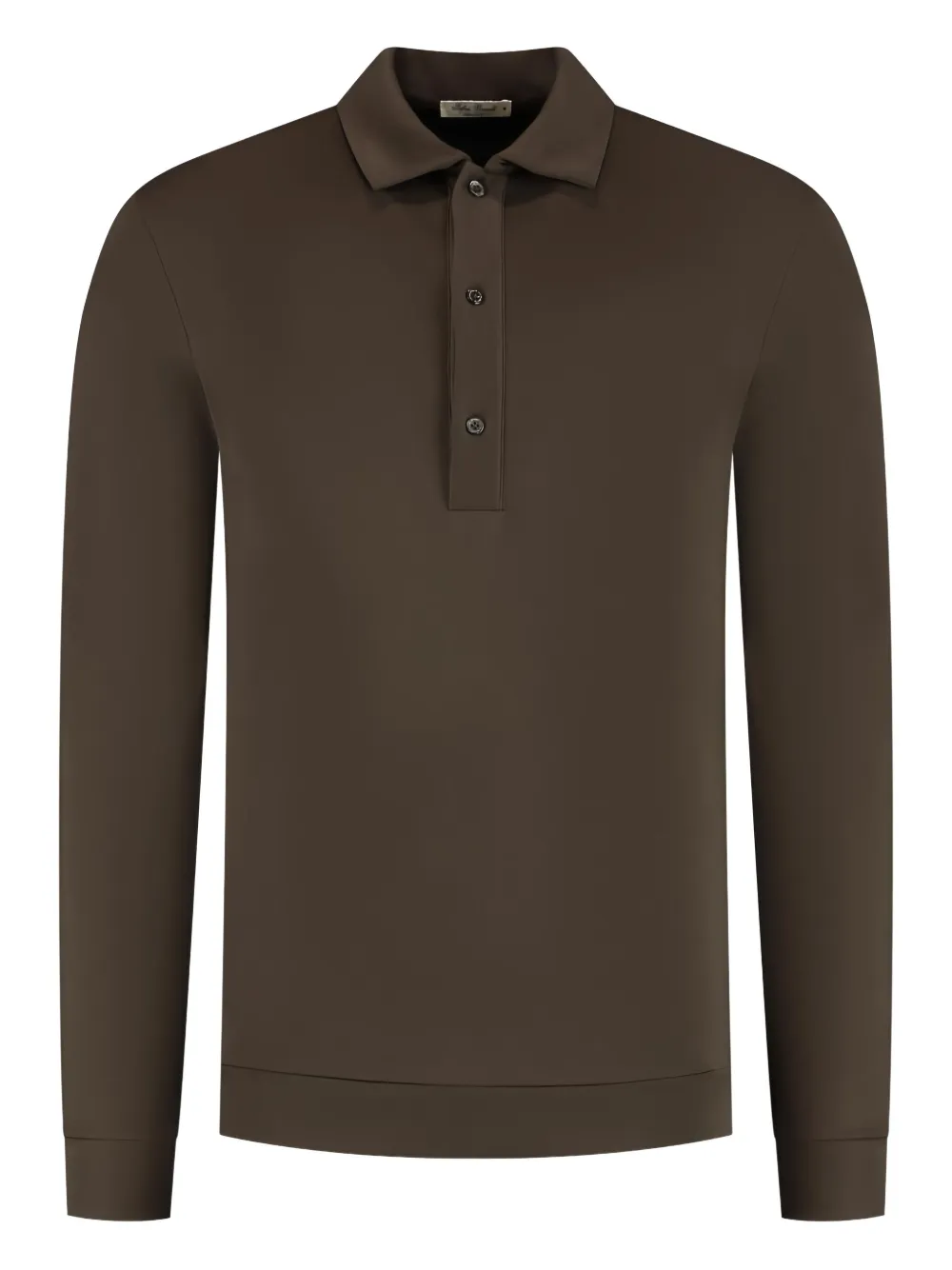 Stefan Brandt Lim buttoned polo shirt | Brown | Image 1